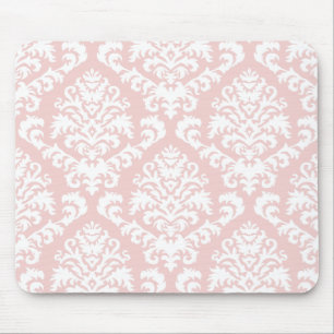 BILTMORE DAMAST IN WEISS UND ROSA MOUSEPAD
