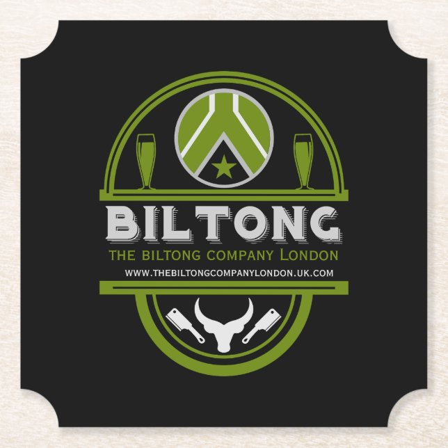 Biltong-Hersteller und -Verkäufer Untersetzer (Vorderseite)