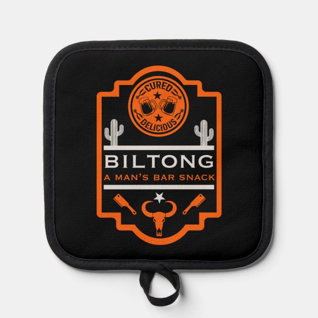 Biltong und Bier Topflappen (Vorderseite)
