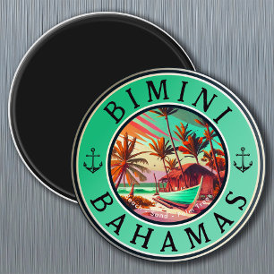 Bimini Bahamas Anker Angeln Vintages Fischerboot Magnet