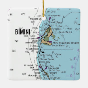 Bimini Bahamas Chart Keramikornament