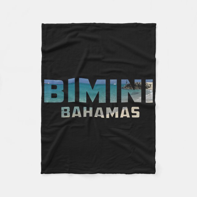 Bimini Bahamas Tropical Island Beach Fleecedecke (Vorderseite)