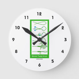Bimini Drehung Knot (Knotologie) Runde Wanduhr