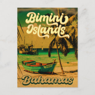 Bimini-Inseln Bahamas 60er Retro-Vintage-Souvenirs Postkarte