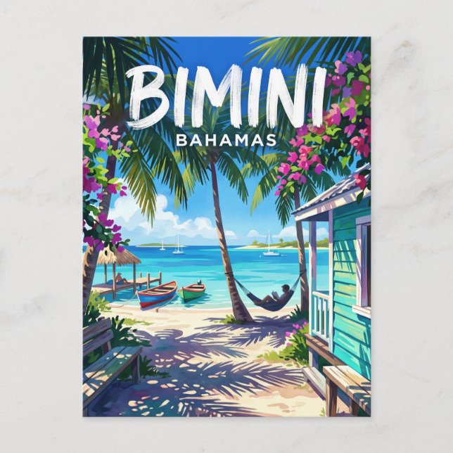Bimini-Inseln Bahamas Postkarte (Vorderseite)