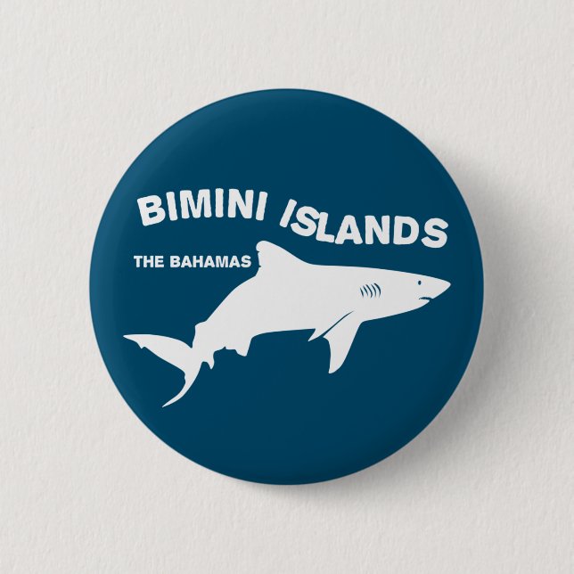 Bimini Islands Scuba Diving with Sharks - Bahamas Button (Vorderseite)