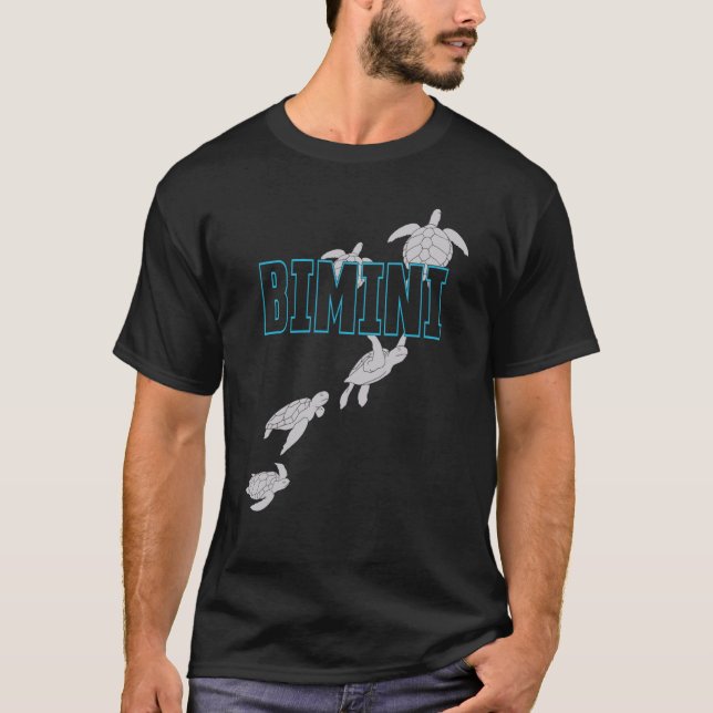 Bimini Sea Turtles Scuba Diving with Turtles T-Shirt (Vorderseite)