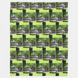 Bin Chicken (ibis) auf einem Baumstumpf, Fleecedecke