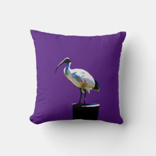 Bin Chicken, (ibis), Ölfarbe, Kissen