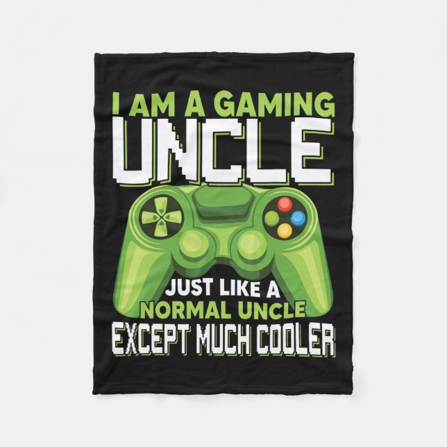 Bin ein Spielunkel außer viel Cooleres Gamer Video Fleecedecke (Vorderseite)