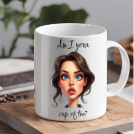 BIN I YOUR CUP OF TEA lustige Neuheit Geschenkbüro Kaffeetasse