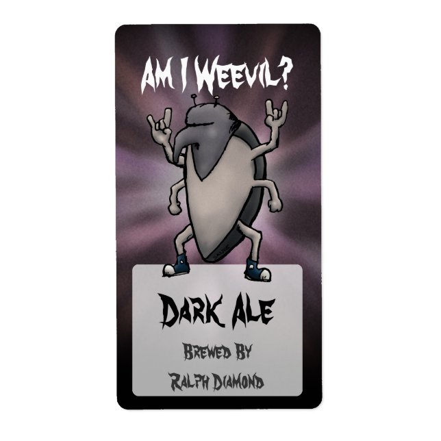 Bin ich Cartoon Homebrew Beer Labels tragen (Vorne)