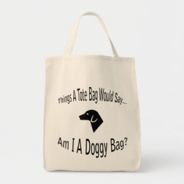 Bin ich ein Doggy Bag Dark Text Toag? Tragetasche