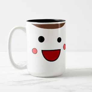 Bin ich erreichbar / unzugänglich Chibi Smilie Zweifarbige Tasse