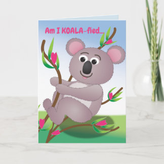 Bin ich Koala-fied? Feiertagskarte