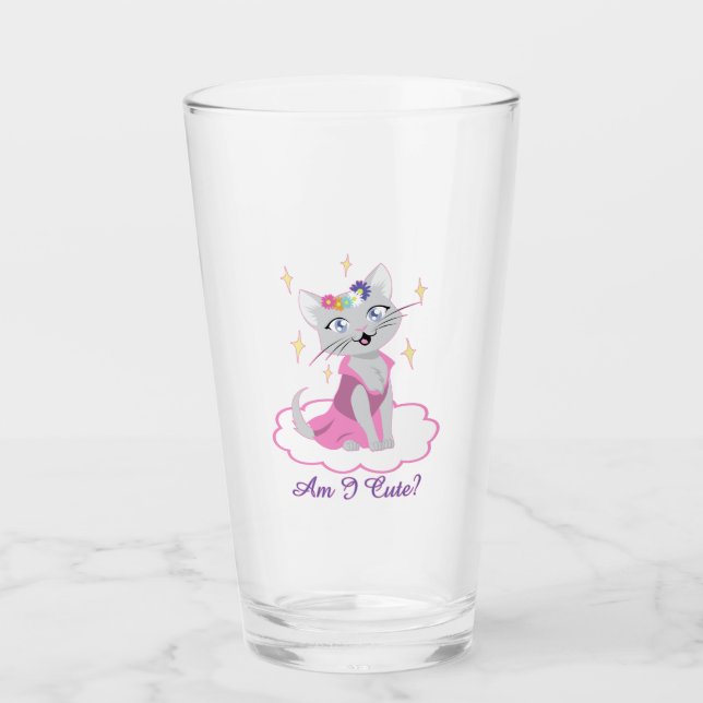 Bin ich Niedlich? Glas (Vorderseite)