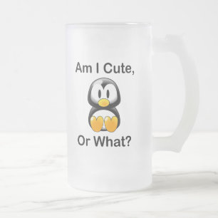 Bin ich niedlich oder was? mattglas bierglas