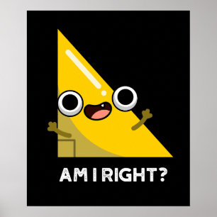 Bin ich rechts glast rechts Puck Dark BG Poster