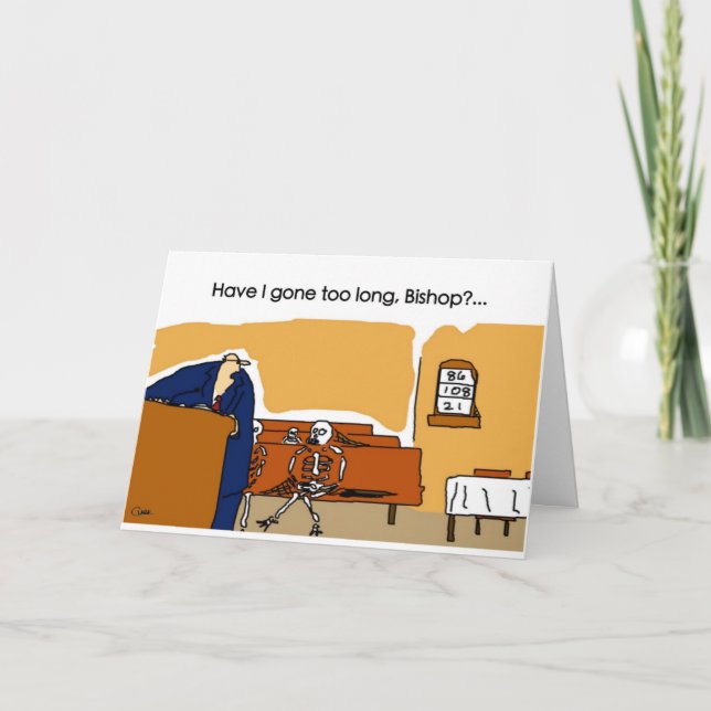 Bin ich zu lang, Bischof gegangen? Karte (Vorderseite)