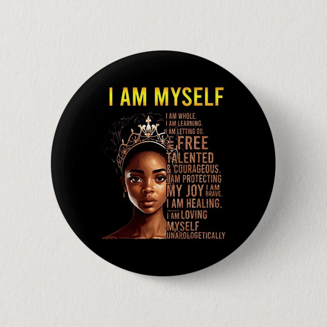 Bin mein Black Girl Magic Black History Monat dana Button (Vorderseite)