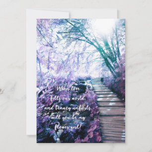 bin meine Blume Mädchen verzauberter Wald Einladung