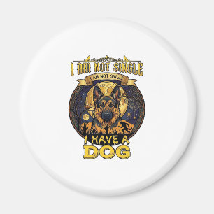 Bin Nicht Single Habe Hund Halloween_1 Magnet
