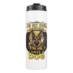 Bin nicht Single Habe Hund Halloween_1 Thermosbecher