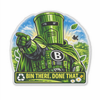 Bin There Done That Wasserfeste Wheelie Bin Aufkle Aufkleber