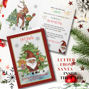 Bin zurück von Nordpol-Karte   Nachricht von Santa Feiertagskarte