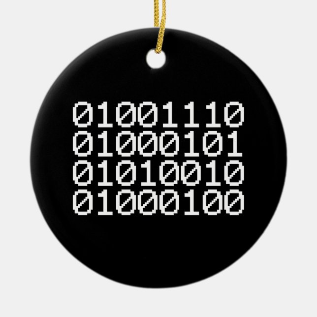 BINÄR-NERD KERAMIK ORNAMENT (Vorne)