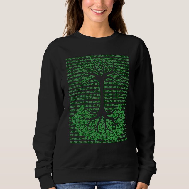 Binärbaum Computer Geek Mathematiker Programmierun Sweatshirt (Vorderseite)