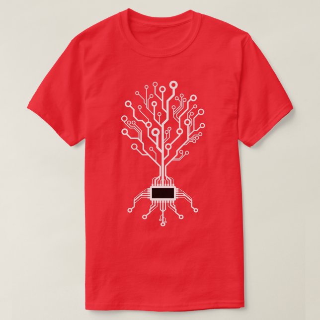 Binärbaum-Computercodierung T-Shirt (Design vorne)