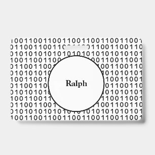 Binärcode-Computer Sprache mit Namen Ausweis