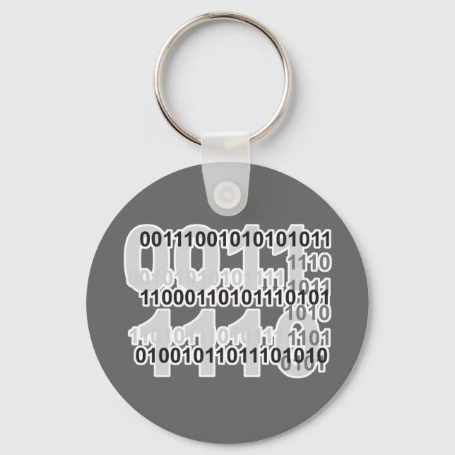 Binärcode-Design Schlüsselanhänger (Vorderseite)