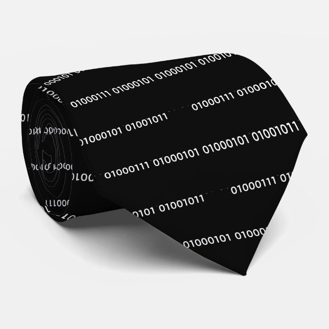 Binärcode für Geek lustige Nerd Krawatte (Gerollt)
