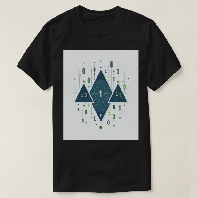 Binärcode-Geometrisches Muster für Programmierer u T-Shirt (Design vorne)