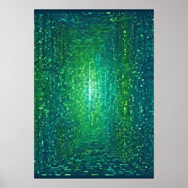 Binärcode-Netzwerkprogrammierer-Entwickler-Aufkleb Poster (Vorne)