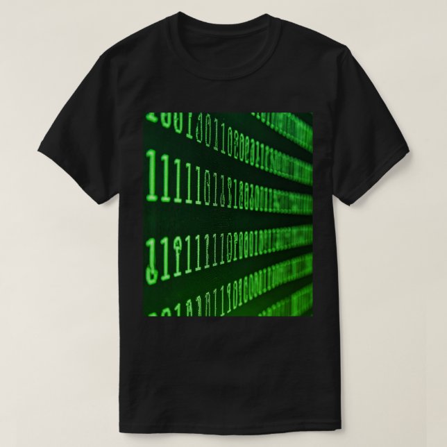 Binärcodes grün und blau T-Shirt (Design vorne)
