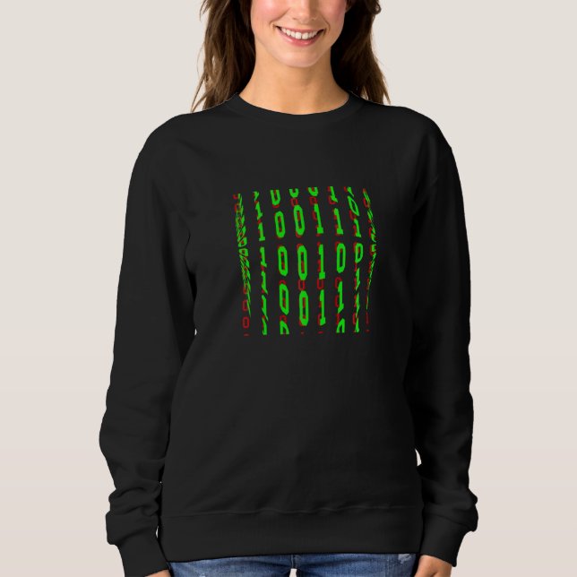 Binärdarstellung auf Computer und Konsole Sweatshirt (Vorderseite)