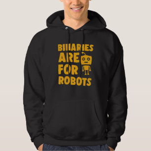 Binärdateien sind für Roboter Süß Geschlechtsfluid Hoodie