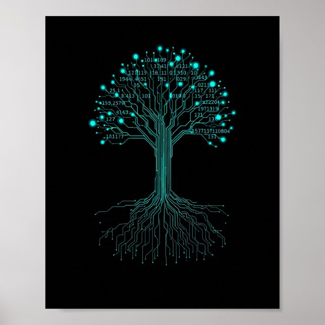 Binäre Codierung Programmierer Grafikdesign für Co Poster (Vorne)