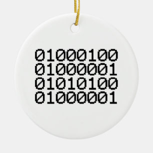 BINÄRE DATEN KERAMIK ORNAMENT