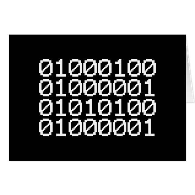 BINÄRE DATENKARTE (Vorderseite (Horizontal))