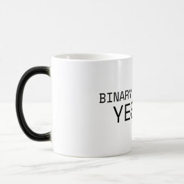 Binäre Entscheidung Ja Nein Minimalistische Schrei Verwandlungstasse