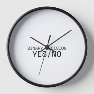Binäre Entscheidung Ja Nein Minimalistische Techni Uhr