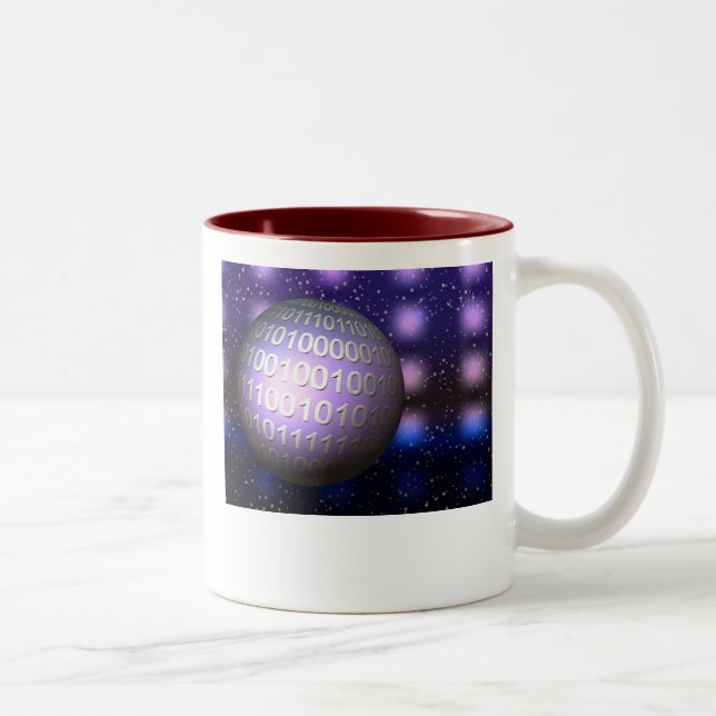 Binäre Kugel Zweifarbige Tasse (Rechts)