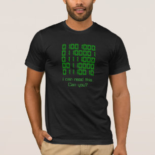 Binärer Aussenseiter-Test im Grün T-Shirt