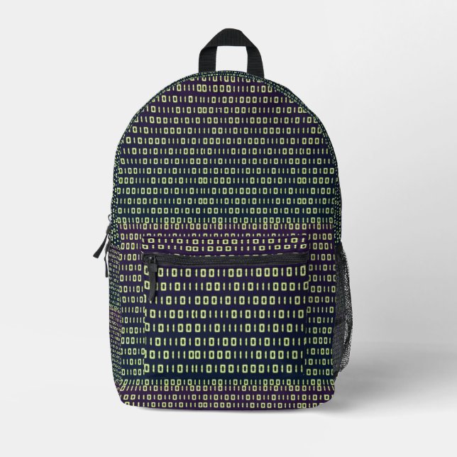 Binärer Code-Backpack Bedruckter Rucksack (Vorderseite)