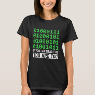 Binärer Code-Computerprogrammierer T-Shirt