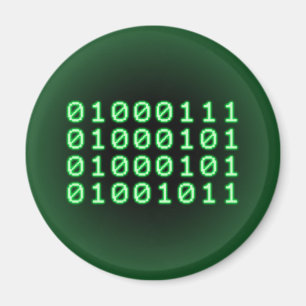 Binärer Code für GEEK Magnet